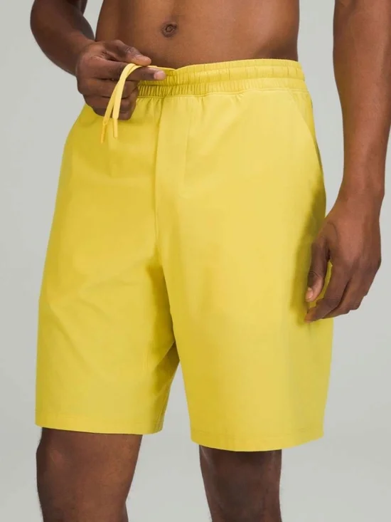 Lululemon Pace Breaker Lined Short 9" Men's Medium Soleil (Yellow) EUC $79 - Picture 1 of 5